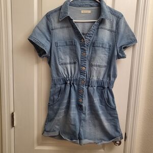 Altar'd State Light Blue Denim Top